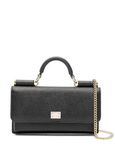 Dolce & Gabbana Women Embossed Clutch In Black