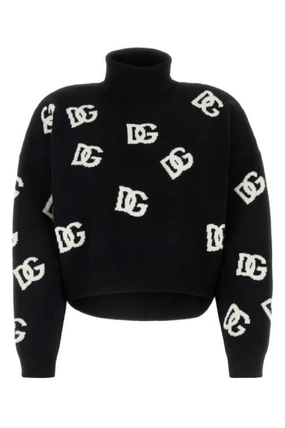 Dolce & Gabbana Women Embroidered Wool Sweater In Multicolor