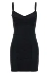 Dolce & Gabbana Satin Corset Mini Dress In Black