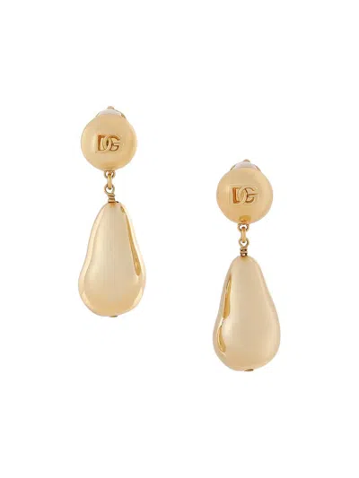 Dolce & Gabbana Women's Everyday Goldtone Drop Earrings In Green