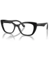 Dolce & Gabbana Women's Eyeglasses, Dg3360 52 In Black,transparent Gray