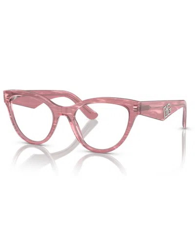 Dolce & Gabbana Dolce Gabbana Women's Eyeglasses, Dg3372 In Fleur Pink