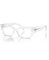 Dolce & Gabbana Transparent-design Rectangle-frame Glasses In Transparent Crystal