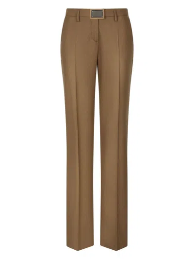 DOLCE & GABBANA WOMEN'S FLANNEL FLARE PANTS