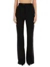 Dolce & Gabbana Flare Leg Trousers With Pockets And Belt Loops In Black