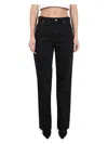 Dolce & Gabbana Straight Medium Waist Denim Jeans In Black