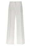 Dolce & Gabbana White Palazzo Pants With Logo Detail In White
