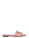 Dolce & Gabbana Women's Flat Slipper In Pink Calfskin With Embossed Dg Logo