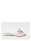 Dolce & Gabbana Floral Beachwear Slides In Multicolor