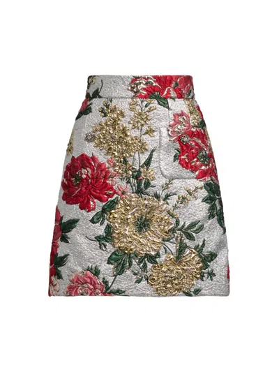 Dolce & Gabbana Women's Floral Brocade Miniskirt In Multi