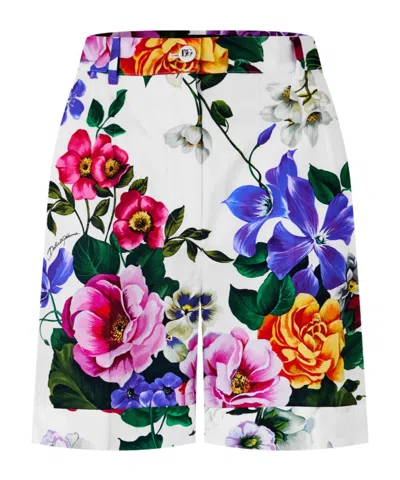 Dolce & Gabbana Women's Floral Cotton Tailored Shorts In Multi