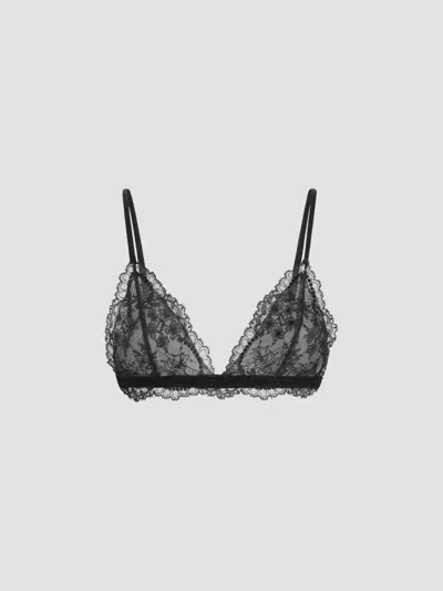 Dolce & Gabbana Women's Floral Lace Soft Cup Bra In Black