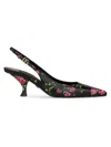 Dolce & Gabbana Women Lollo Slingback In Printed Leather In Black