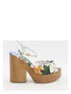 Dolce & Gabbana 85mm Keira Textile Clog Sandals In Multicolor