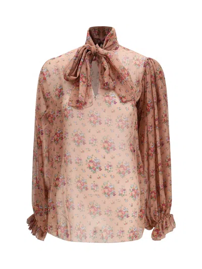 Dolce & Gabbana Women Floral Print Chiffon Blouse In Multi
