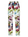 Dolce & Gabbana Floral-print Cropped Trousers In Multicolour