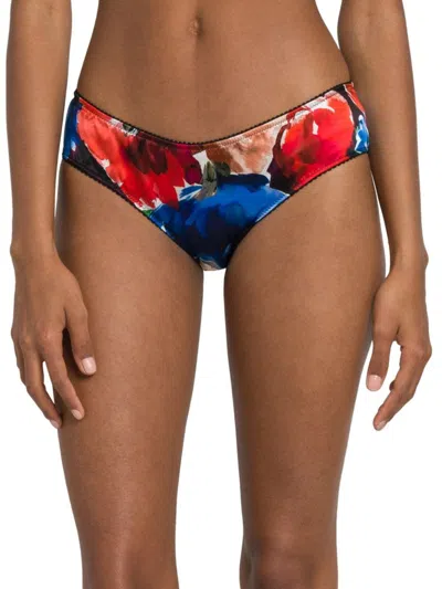 Dolce & Gabbana Women's Floral Silk-blend Panty In Bordeau