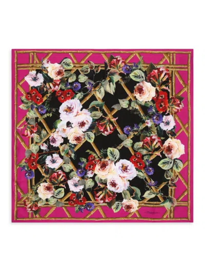 Dolce & Gabbana Women's Floral Silk Chiffon Scarf In Multi