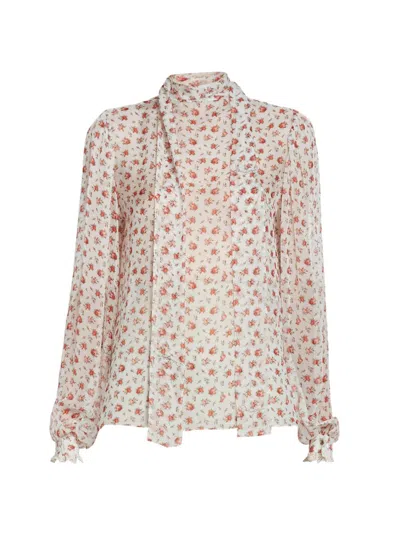 Dolce & Gabbana Women's Floral Silk-blend Blouse In Neutral