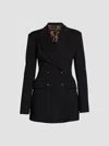 Dolce & Gabbana Double-breasted Buttoned Jacket In Nero