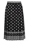 Dolce & Gabbana Pleated High-waisted Midi Skirt With Geometric Pattern