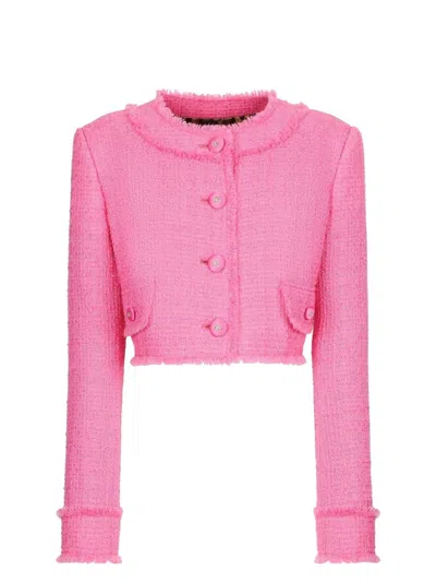 Dolce & Gabbana Women's Fuchsia Tweed Blazer
