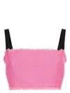 Dolce & Gabbana Raschel Tweed Crop Top With Straps