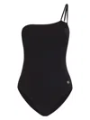 Dolce & Gabbana One-piece One-shoulder Swimsuit In Black
