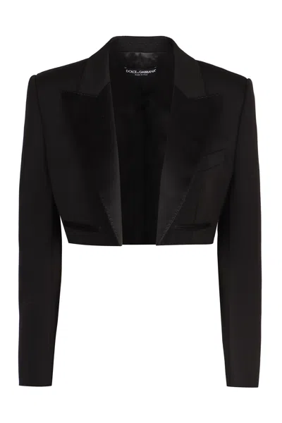 DOLCE & GABBANA WOMEN'S GABARDINE WOOL JACKET