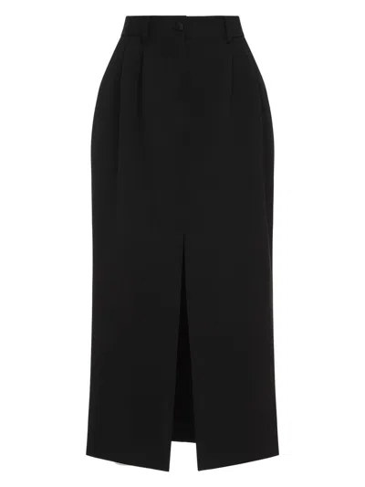 Dolce & Gabbana Women's Gabardine Wool Pencil Skirt
