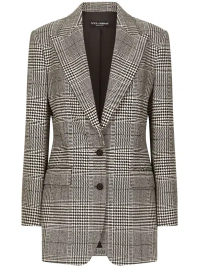 DOLCE & GABBANA WOMEN'S GLEN PLAID BLAZER