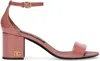 Dolce & Gabbana Keira 60 Patent Leather Sandals In Rosantico