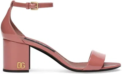 DOLCE & GABBANA WOMEN'S GLOSSY PINKSANDALS
