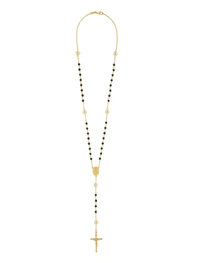 DOLCE & GABBANA DOLCE & GABBANA WOMEN ROSARY NECKLACE WITH NATURAL STONES