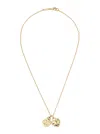 Dolce & Gabbana Women Gold Colored Necklace With Logo Pendant And Heart Pendant In Brass Woman In Gold
