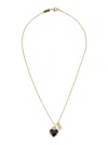 Dolce & Gabbana Women Gold Colored Necklace With Logo Pendant And Heart Pendant In Brass Woman In Gold