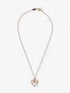 Dolce & Gabbana Heart And Logo Rhinestones Pendant Necklace Accessories In Gold