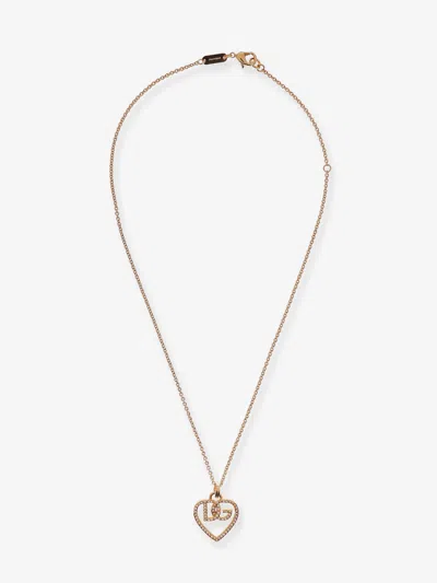 DOLCE & GABBANA DOLCE & GABBANA WOMEN GOLD NECKLACE WITH RHINESTONES