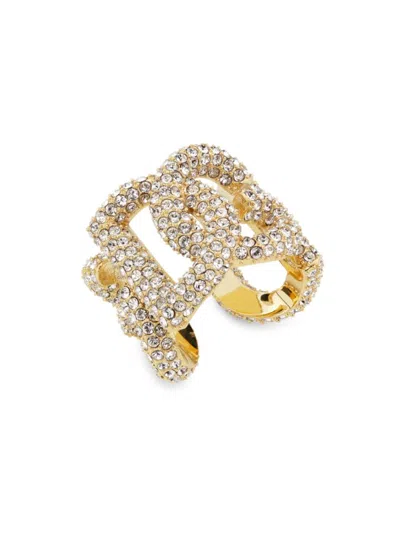 Dolce & Gabbana Women's Gold-plated & Crystal Monogram Ring