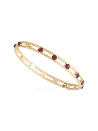 Dolce & Gabbana Women's Goldtone & Glass Crystal Logo Bangle