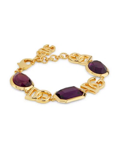 Dolce & Gabbana Women's Goldtone & Glass Crystal Monogram Bracelet