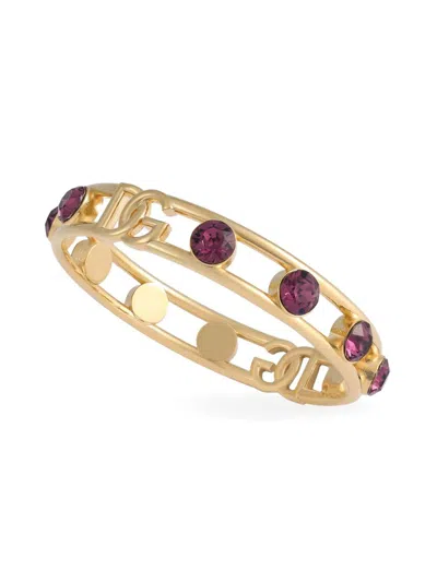 Dolce & Gabbana Women's Goldtone & Glass Crystal Wide Bangle