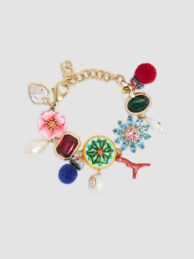 Dolce & Gabbana Women's Goldtone & Mixed-media Charm Bracelet In Multi Color
