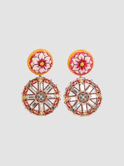 Dolce & Gabbana Women's Goldtone, Glass Crystal & Resin Clip-on Drop Earrings In Metal