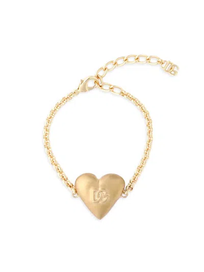 Dolce & Gabbana Women's Goldtone Monogram Heart Bracelet