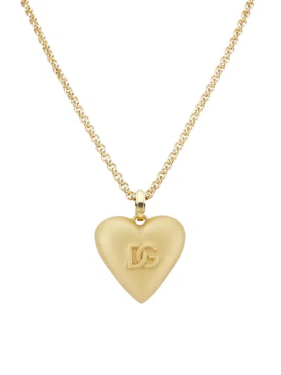 Dolce & Gabbana Women's Goldtone Monogram Heart Pendant Necklace