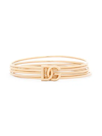 DOLCE & GABBANA WOMEN'S GOLDTONE MONOGRAM MULTI-BANGLE BRACELET