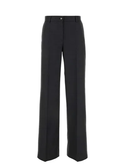 DOLCE & GABBANA WOMEN'S GRAPHITE WOOL PANT