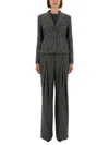 Dolce & Gabbana Wool Trousers With Back Pocket And Pleated Design In Gray
