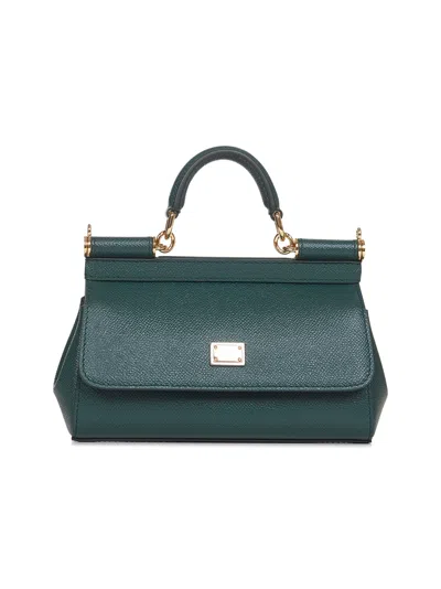 Dolce & Gabbana Women Green Small Sicily Handbag In Multi